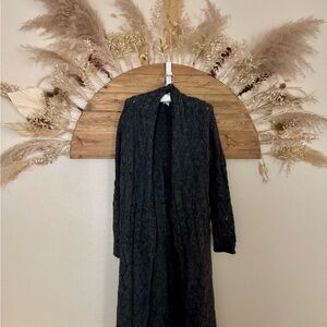 Garnet Hill Charcoal Knit Sweater